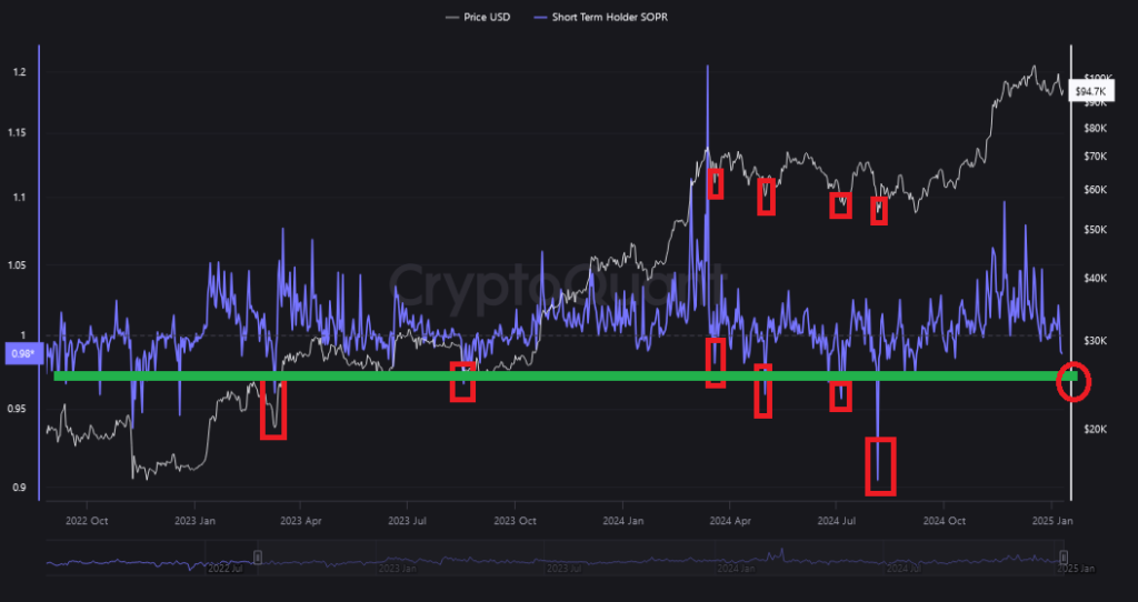 Bitcoin May Stabilize After A Liquidation Of Short-Term Holders Bitcoin vs. Short-Term Holders