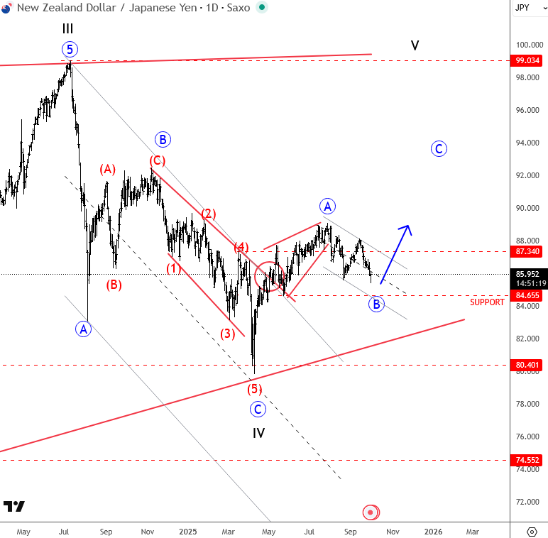 NZDJPY Is Forming A Bullish Setup; Elliott Wave Update NZDJPY Daily Chart